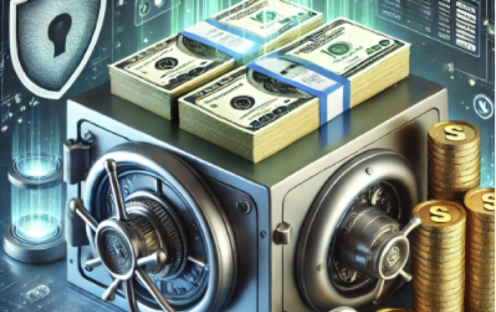 graphic of money and a safe